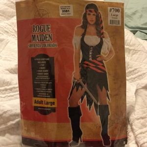Womens Rogue Maiden Pirate Halloween Costume Sz Lg